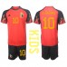 Belgien Eden Hazard #10 Replika Babykläder Hemma matchkläder barn VM 2022 Korta ärmar (+ Korta byxor)